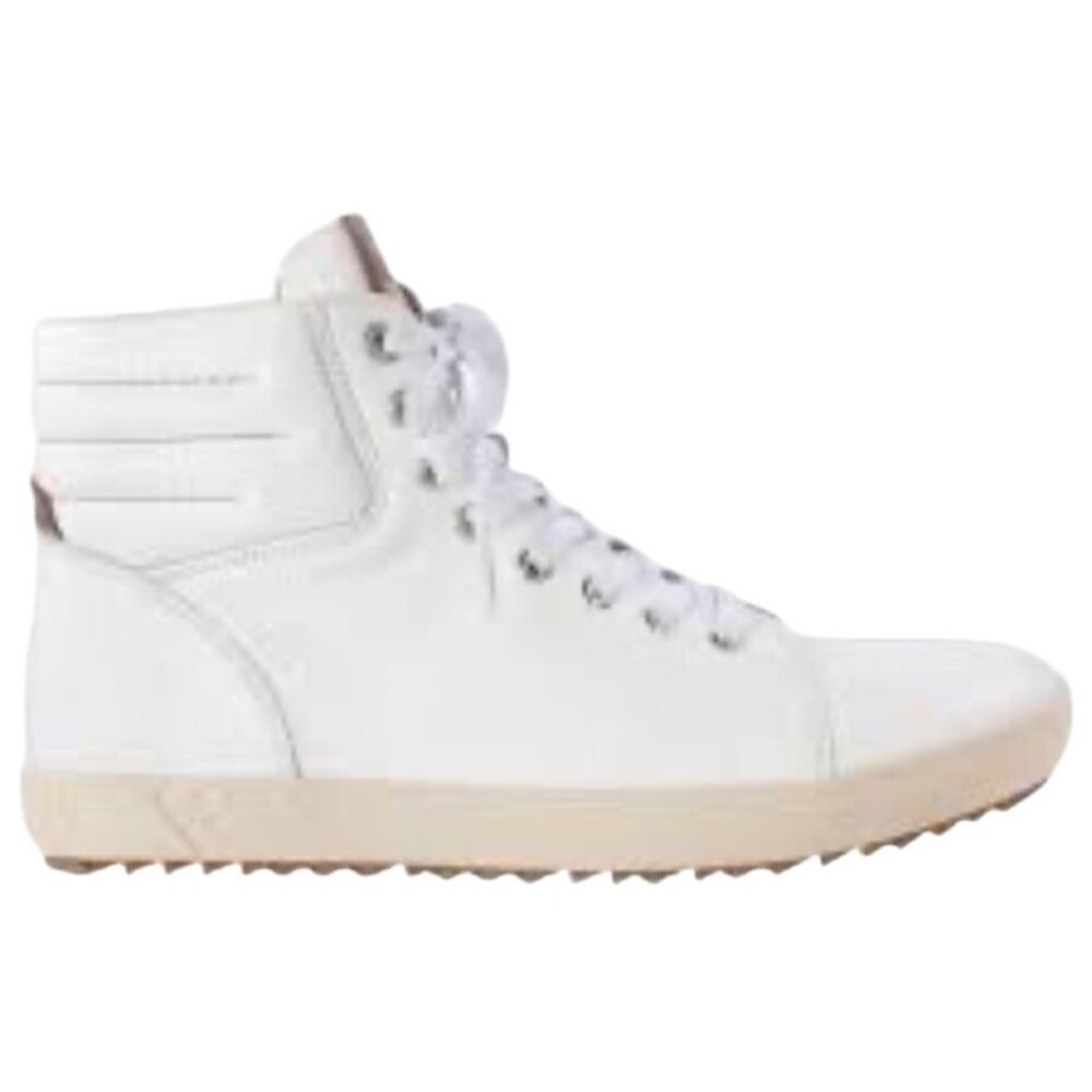 Birkenstock Honnef Sport Sneakers White Patent Suede Lace Up High Top Women’s 38